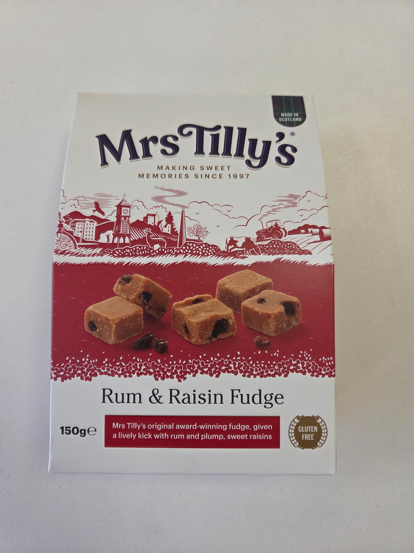 Mrs Tilly's Rum & Raisin Fudge Gift Box 150g