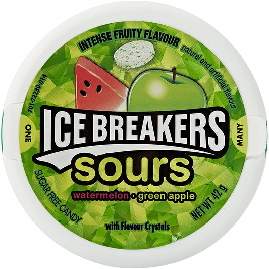 Ice Breakers Green Fruit Sours Sugar Free 42g