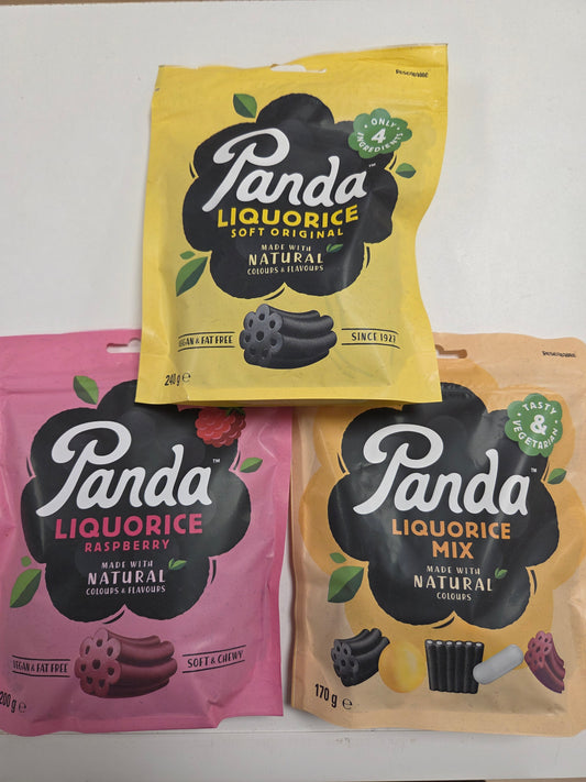 Panda Liquorice Triple Pack - Original, Raspberry & Mix